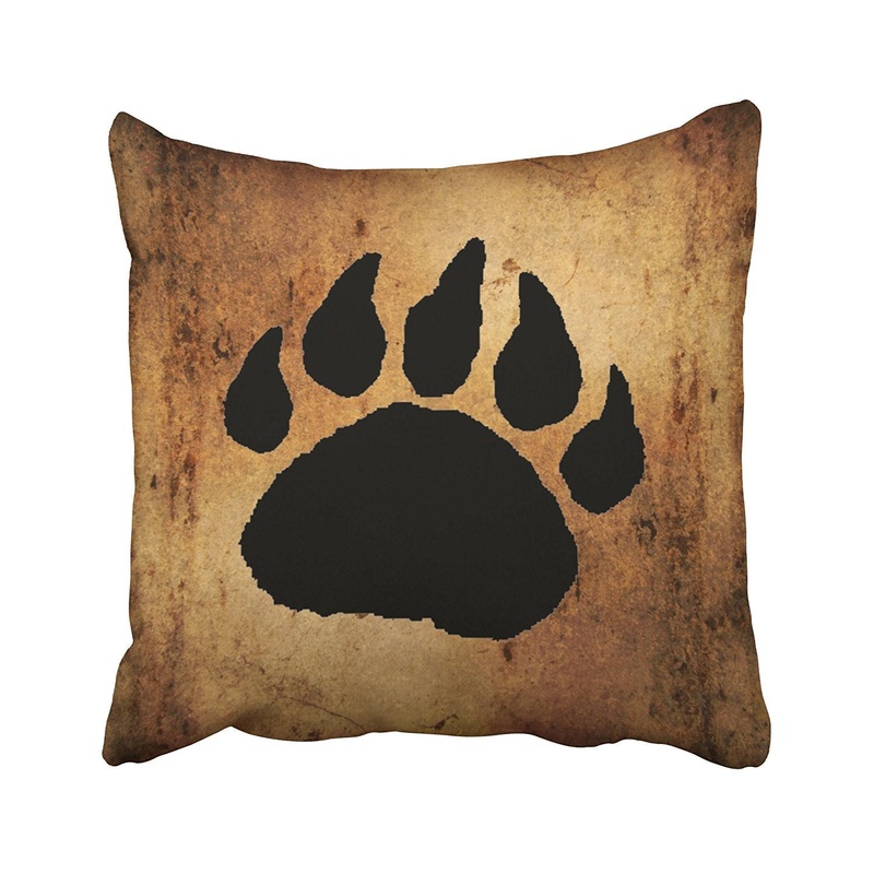 Black Bear Paw CLP1510026P Throw Pillow Covers