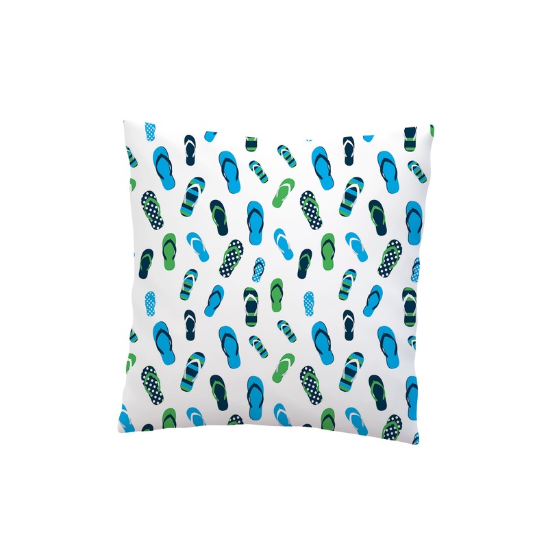 Blue And Green Flip Flops CL11100019MDP Throw Pillow Covers