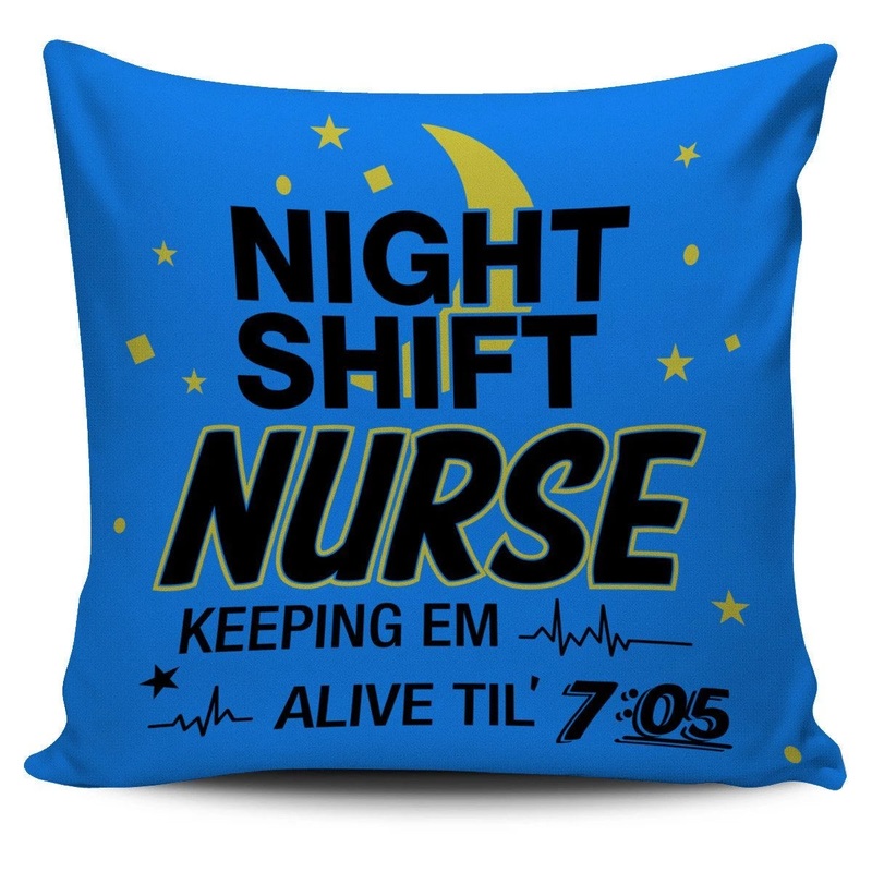 Blue Night Shift Nurse CL15100015MDP Throw Pillow Covers