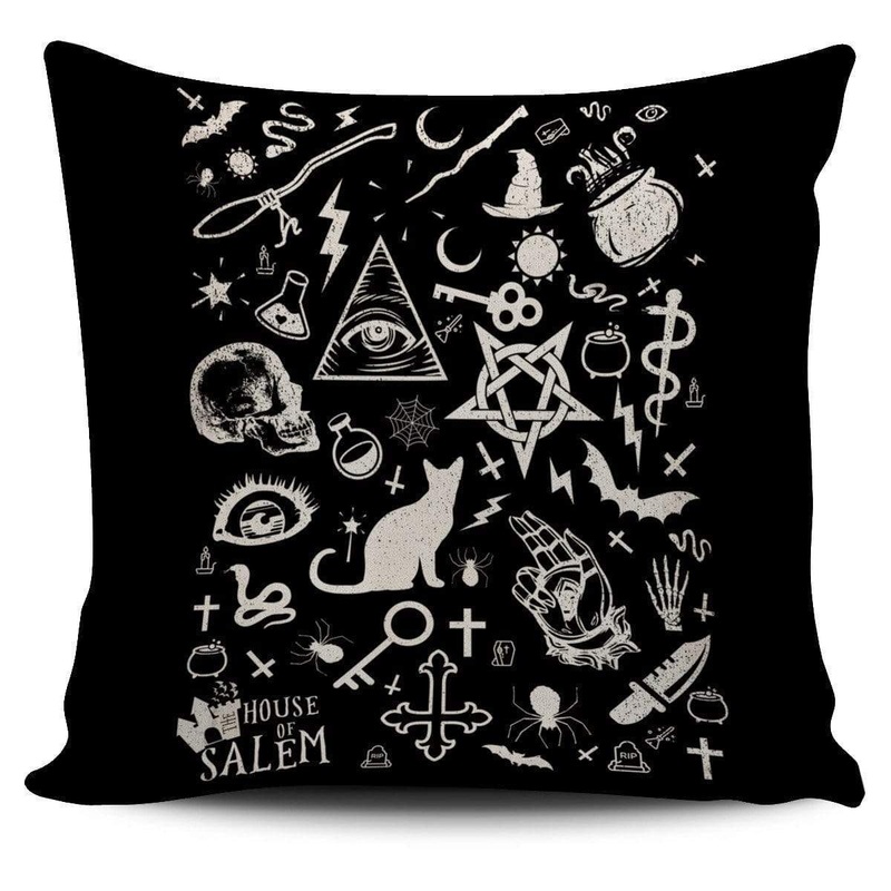 Elements Of Witchcraft Inspired By Wicca Black CL14100045MDP Throw Pillow Covers