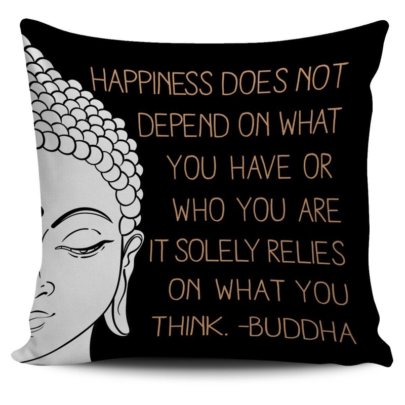 Happiness Buddha CL07100137P Throw Pillow Covers