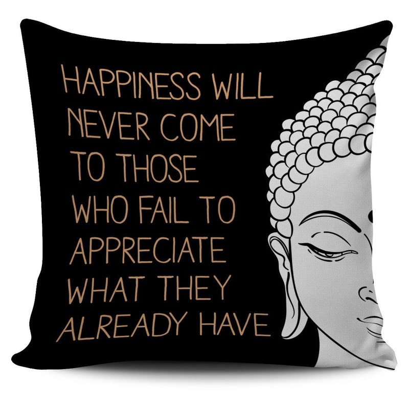 Happiness Buddha CL07100138P Throw Pillow Covers