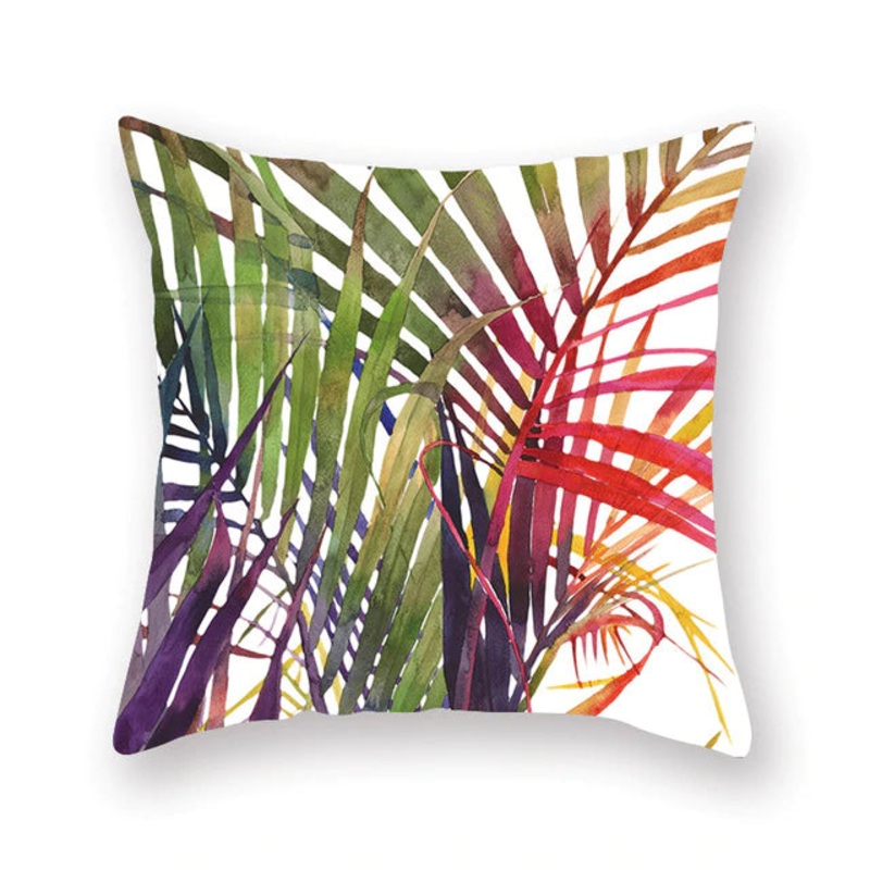 Tropical Green Leaves CLP1810045P Throw Pillow Covers
