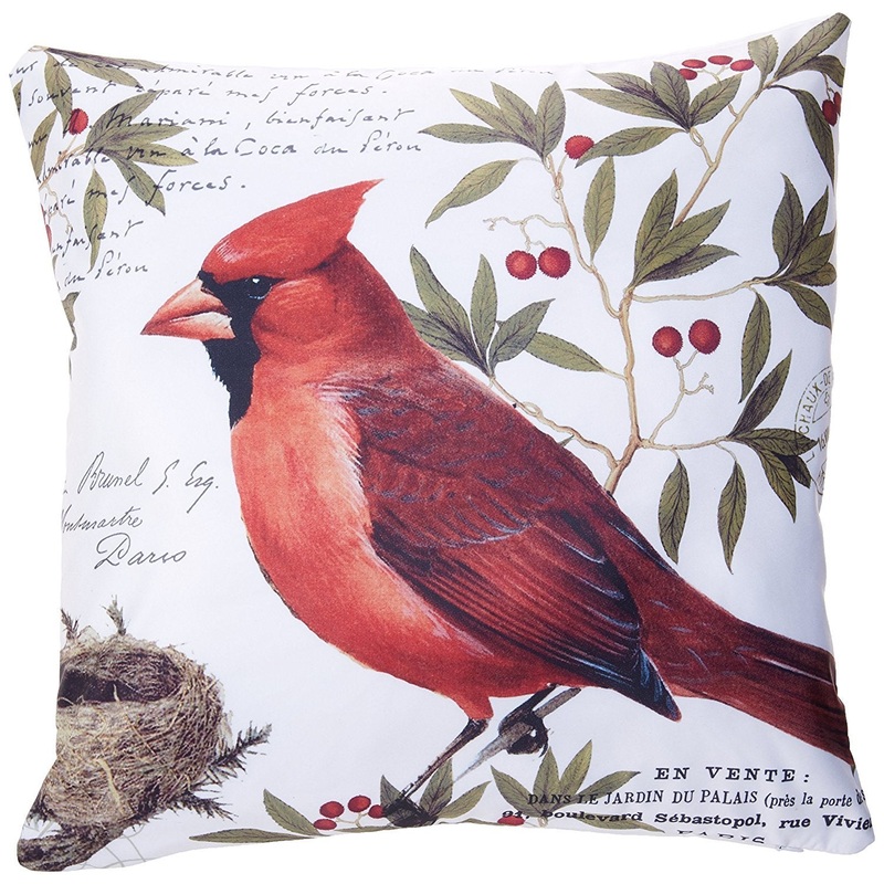 Vintage Bird Winter Cardinal CLP1510232P Throw Pillow Covers