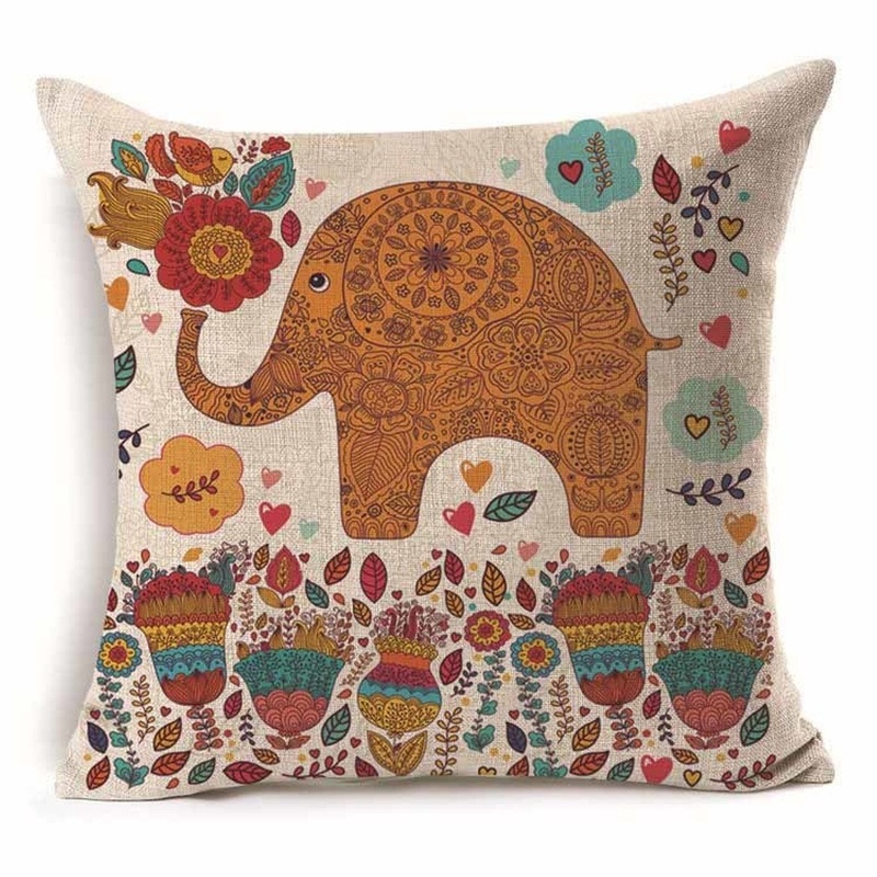 Vintage Elephant CL07100304P Throw Pillow Covers