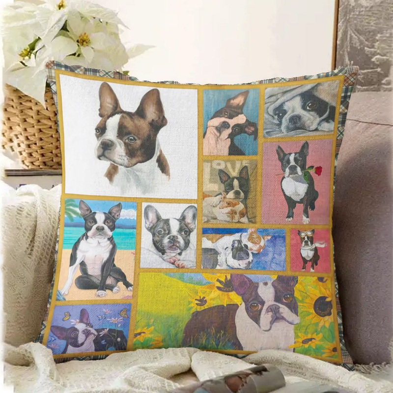 Boston Terrier Color CL09100051MDP Throw Pillow Covers