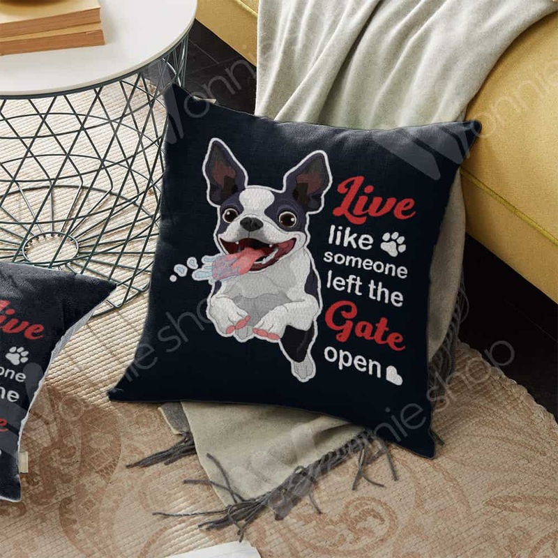 Boston Terrier Dog CL15100019MDP Throw Pillow Covers