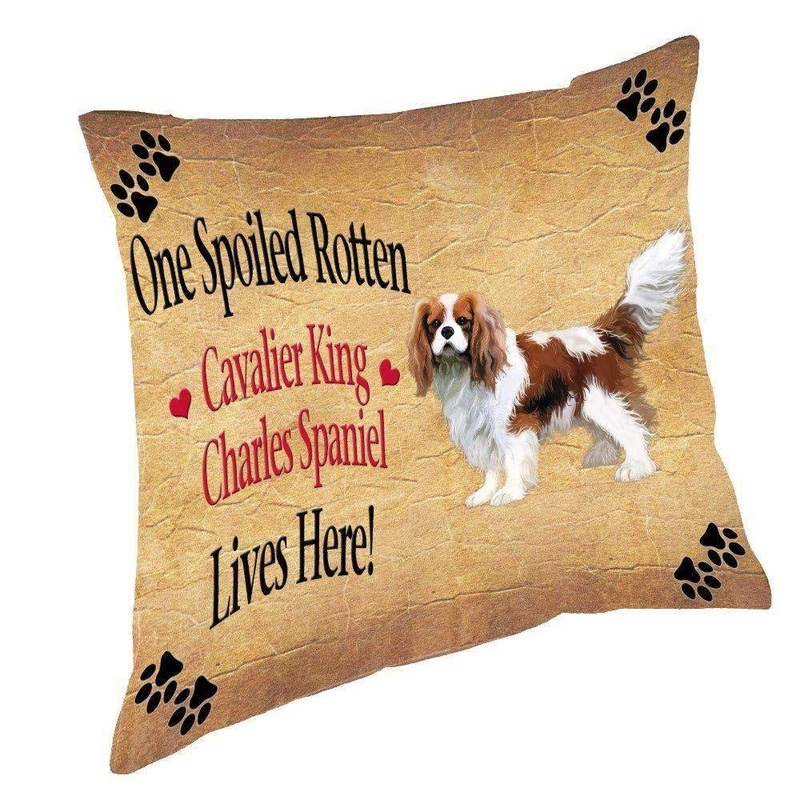 Cavalier King Charles Spaniel Spoiled Rotten Dog CL18111217MDP Throw Pillow Covers