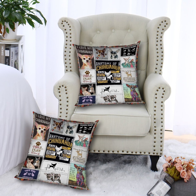 Chihuahua Anatomy CL09100078MDP Throw Pillow Covers