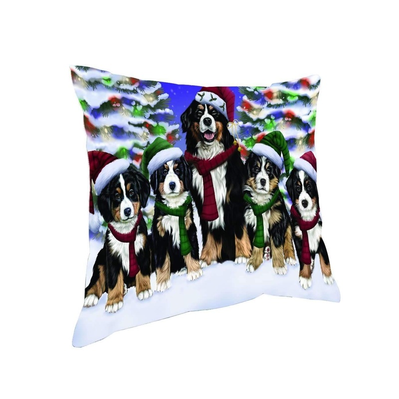 Christmas Bernese Mountain Dog CL18111862MDP Throw Pillow Covers