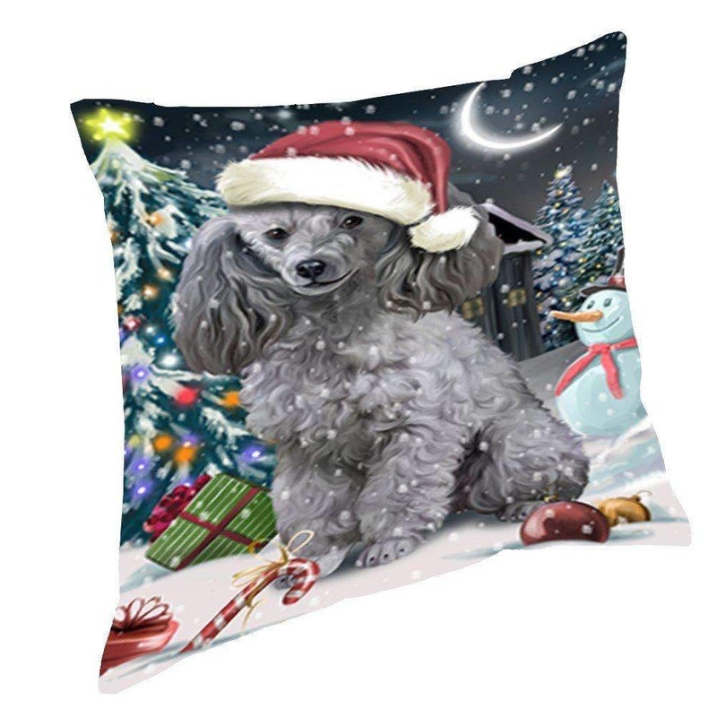Christmas Poodle Dog CL18111986MDP Throw Pillow Covers