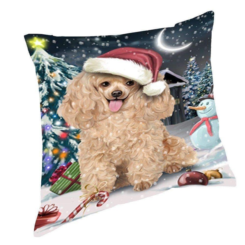 Christmas Poodle Dog CL18111987MDP Throw Pillow Covers