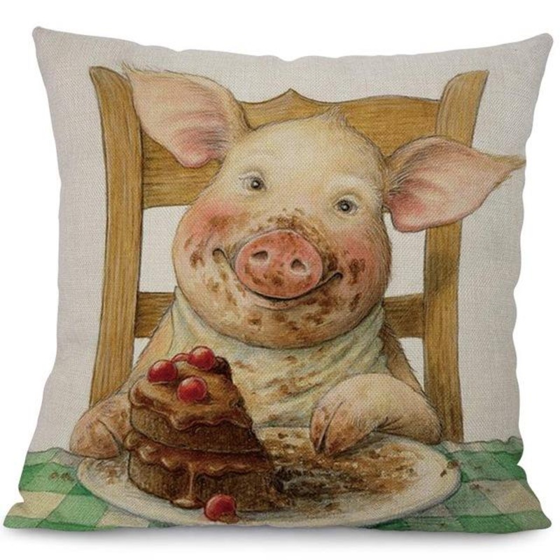 Cute Pig CLH2110106P Throw Pillow Covers