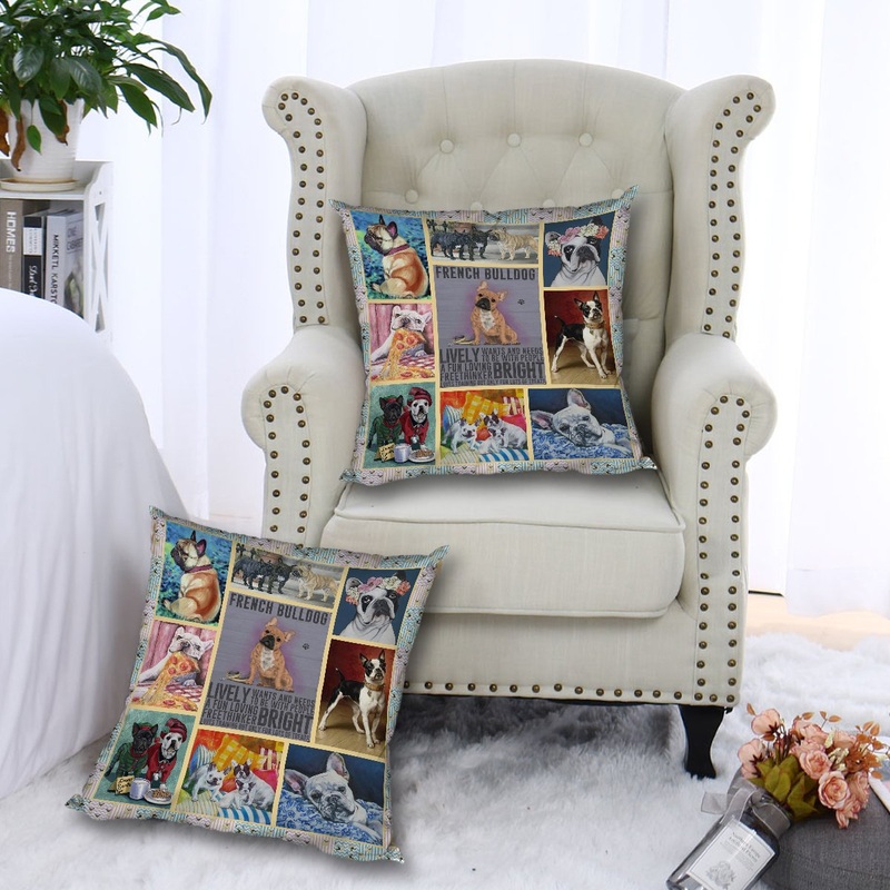 French Bulldog CL010100117MDP Throw Pillow Covers