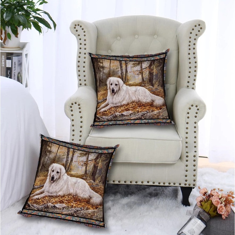 Great Pyrenees Forest CL010100141MDP Throw Pillow Covers