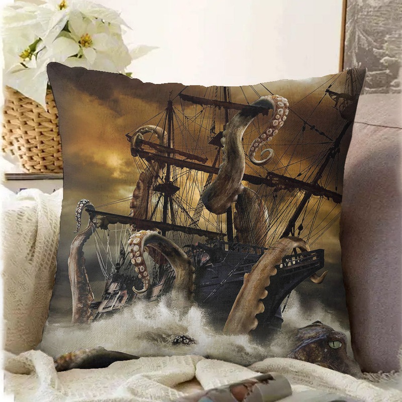 Kraken CLH2110185P Throw Pillow Covers