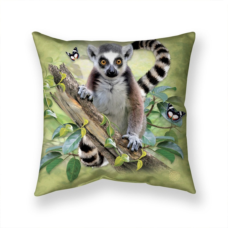 Lemur And Butterflies CLH2110189P Throw Pillow Covers