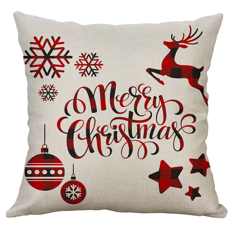 Merry Christmas Reindeer Decoration CLP1810039P Throw Pillow Covers