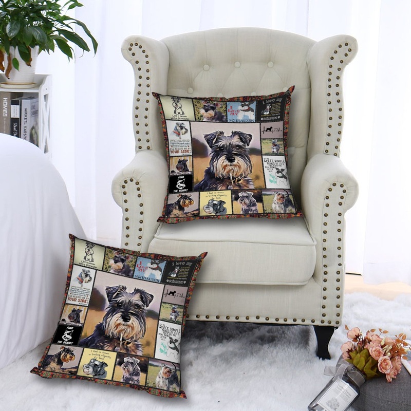 Miniature Schnauzer Sweet CL010100184MDP Throw Pillow Covers