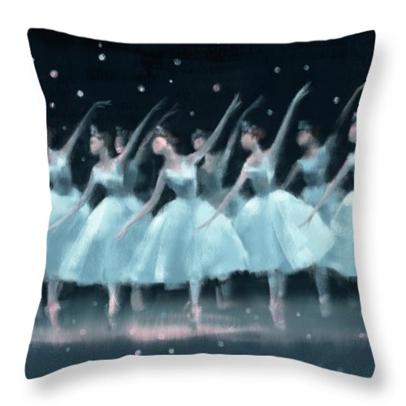 Nutcracker Ballet Waltz Of The Snowflakes CLH18100611P Throw Pillow Covers