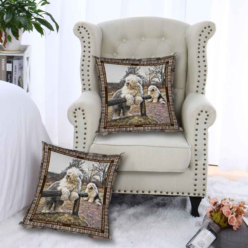 Old English Sheepdog 1 CL010100190MDP Throw Pillow Covers
