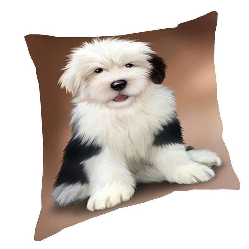 Old English Sheepdog Dog CL18112623MDP Throw Pillow Covers