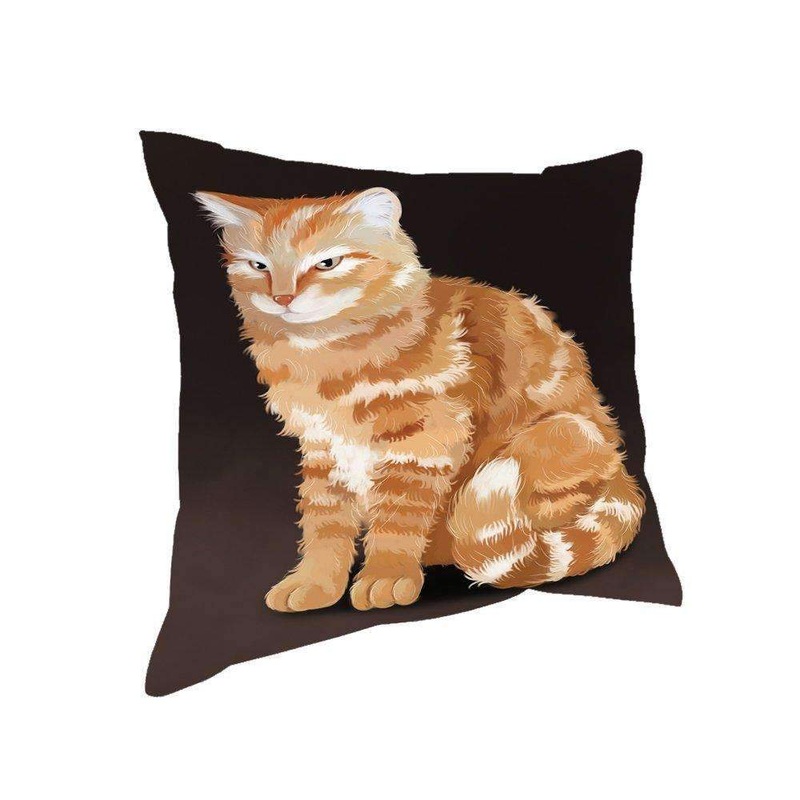 Orange Tabby Cat CL18112641MDP Throw Pillow Covers