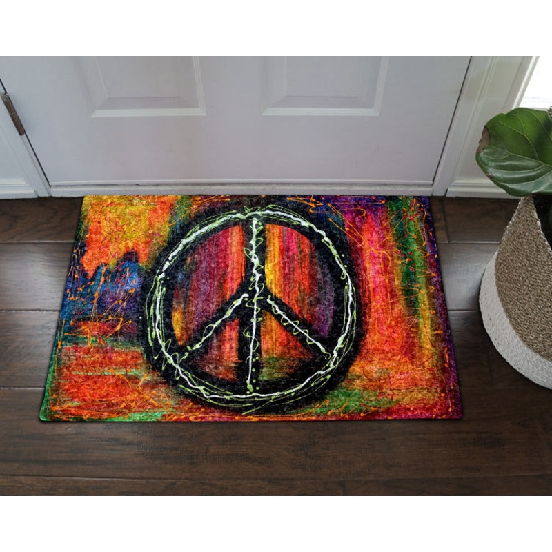 Peace Sign DD011051D Non-slip Door mats