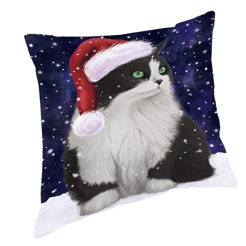 Snow Christmas Persian Cat CL18113178MDP Throw Pillow Covers