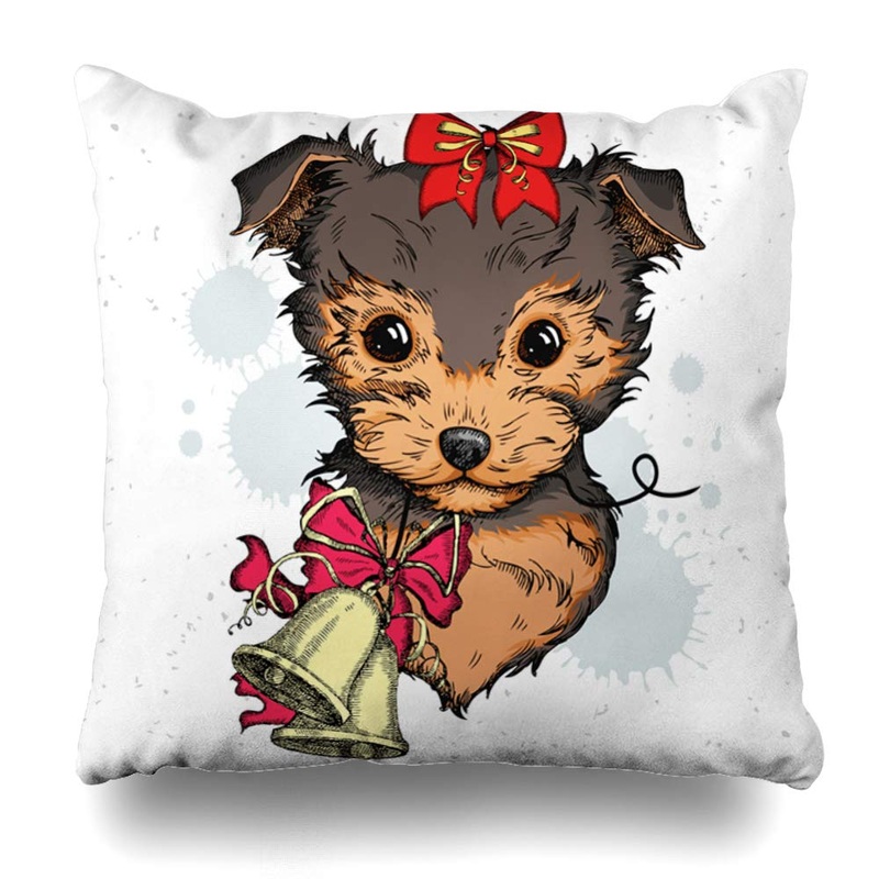 Yorkshire Terrier Christmas CLP1410155P Throw Pillow Covers