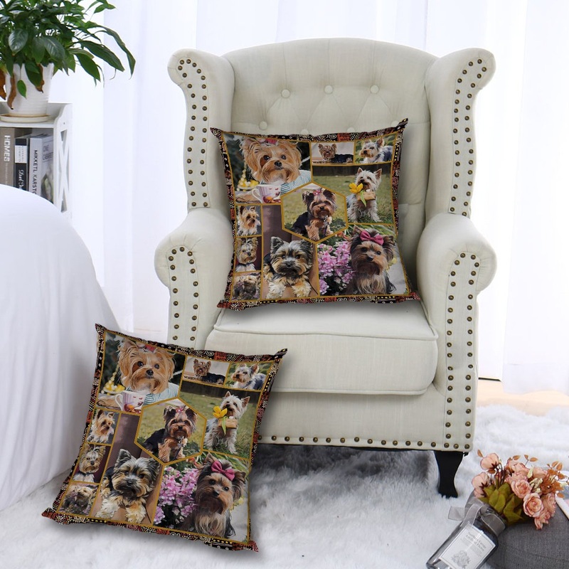 Yorkshire Terrier Playful CL010100259MDP Throw Pillow Covers