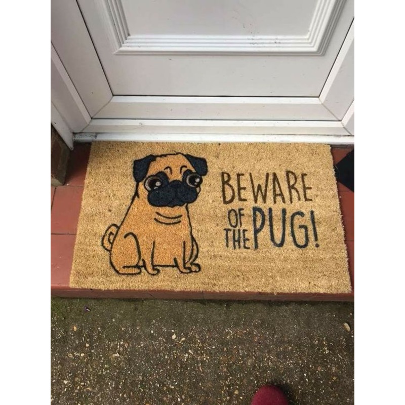 Beware Of The Pug CLP0111022D Non-slip Door mats
