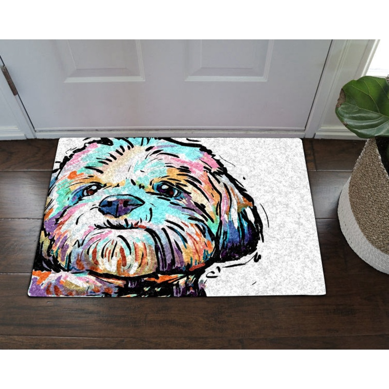 Bichon Frise CL270803MDD Non-slip Door mats