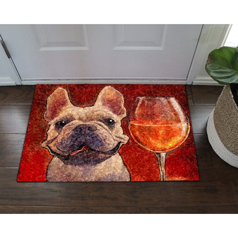 French Bulldog CL070813MDD Non-slip Door mats