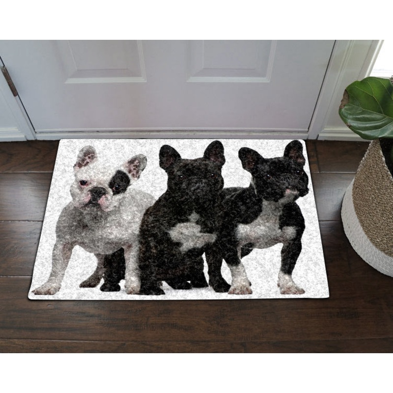 French Bulldog CL070815MDD Non-slip Door mats