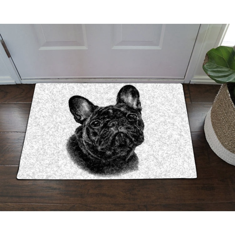 French Bulldog CL070817MDD Non-slip Door mats