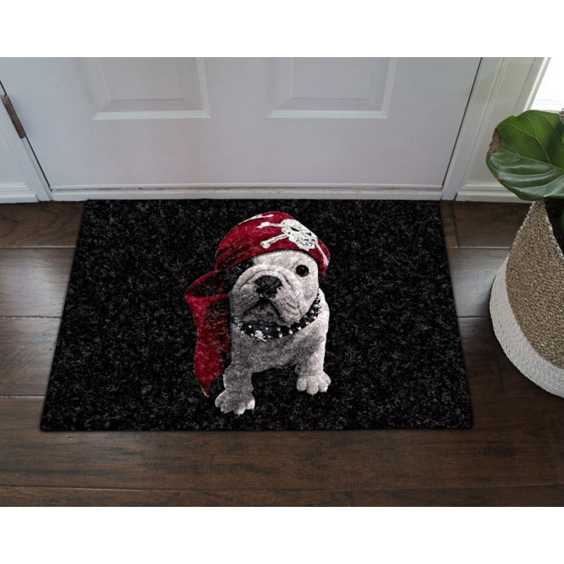 French Bulldog Pirate CL070819MDD Non-slip Door mats