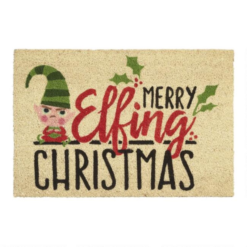 Merry Elfing Christmas CLT051044R Non-slip Door mats