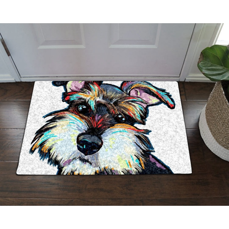 Miniature Schnauzer CL070827MDD Non-slip Door mats