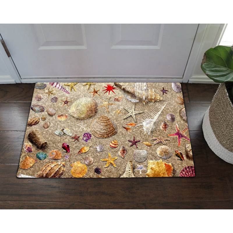 Beach Starfish And Shell CLH091012D Non-slip Door mats