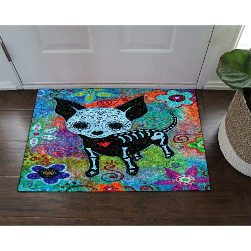 Chihuahua Day Of The Dead DV28100032D Non-slip Door mats