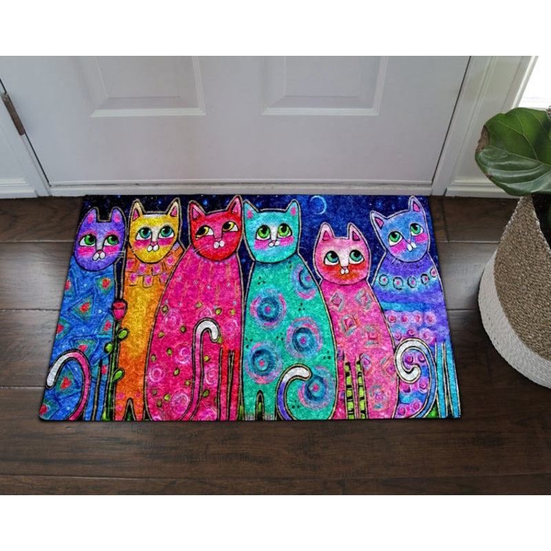 Colorful Cats CLA1710107D Non-slip Door mats