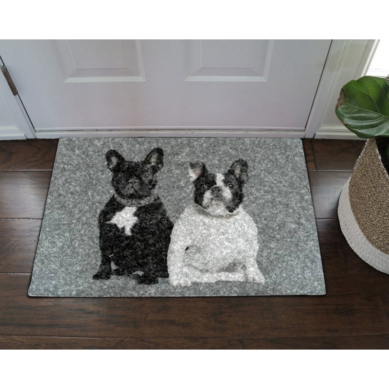 French Bulldog HN290717 Non-slip Door mats