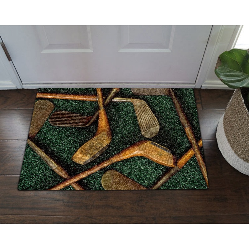 Antique Golf Clubs CLA1710110D Non-slip Door mats