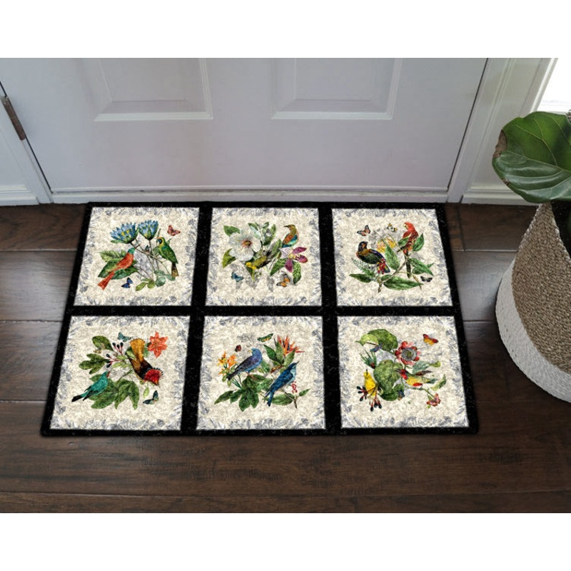 Bird Flowers HN01110009D Non-slip Door mats