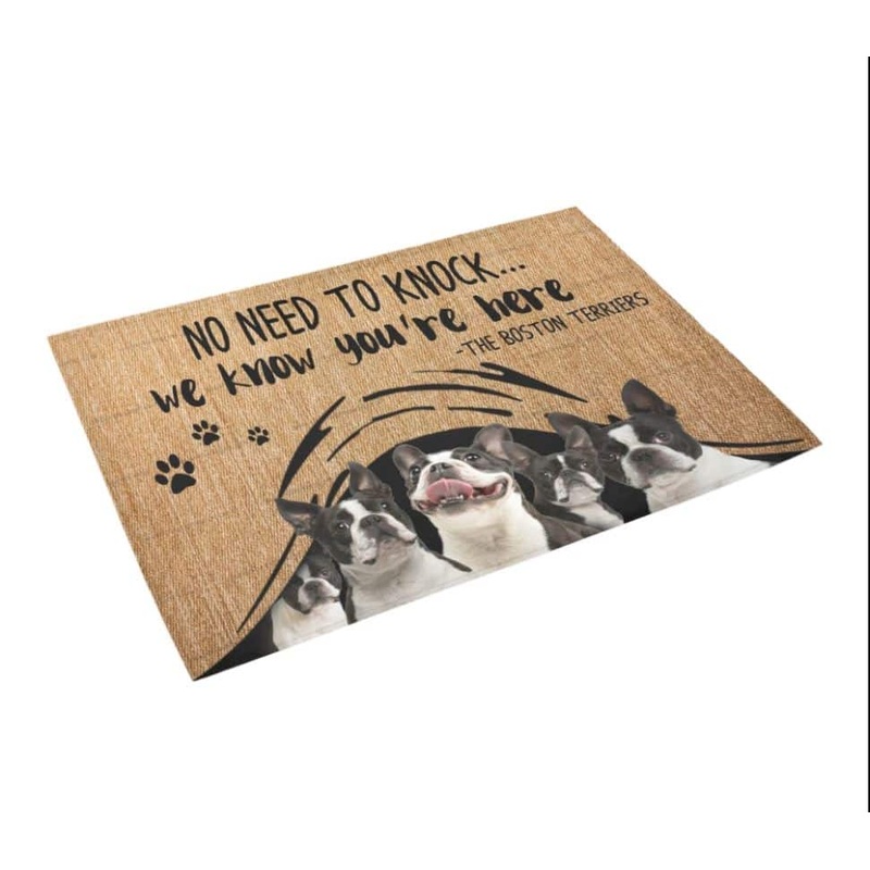 Boston Terrier CLP0111027D Non-slip Door mats