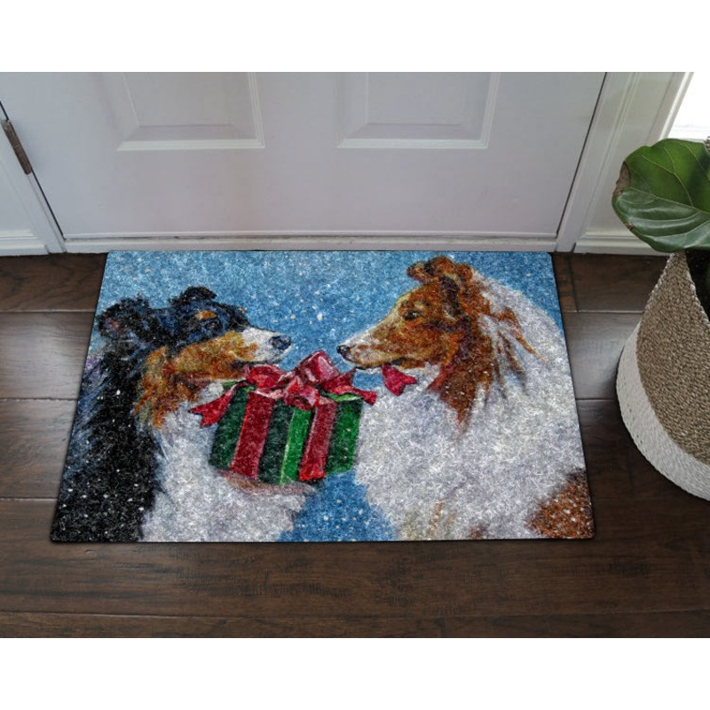 Christmas Collie DN19100016D Non-slip Door mats