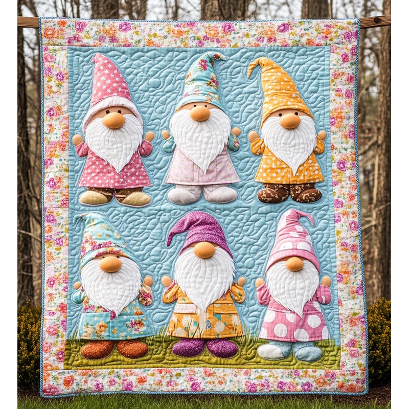 Easter Gnome DAI090125116 Quilt Blanket