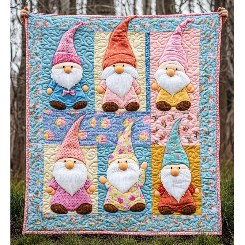 Easter Gnome DAI090125117 Quilt Blanket
