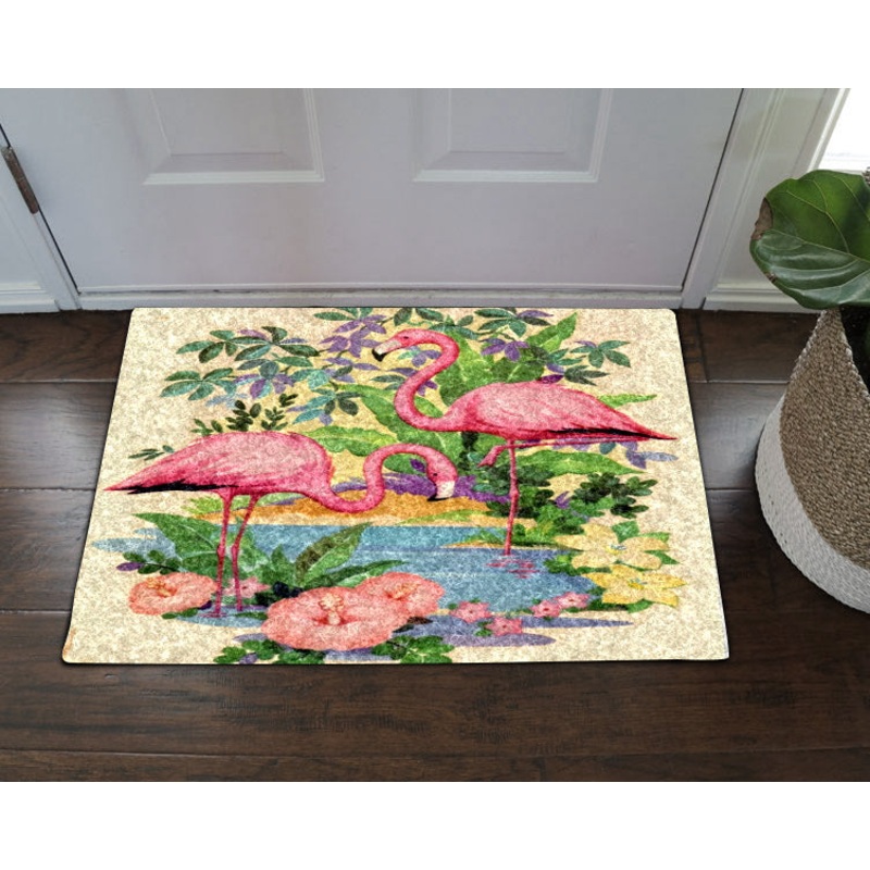 Flamingo And Flower BT19100034D Non-slip Door mats